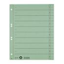 LEITZ® dividers, DIN A4, numbers, 100 pieces, green