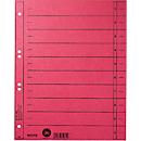 LEITZ® dividers, DIN A4, numbers, 100 pieces, red