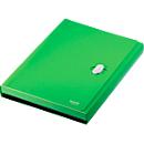 Leitz® Dokumentenmappe Recycle, A4, bis 250 Blatt, 5 Fächer & Ablagefach, blickdicht, Blauer Engel, Kunststoff, grün