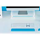 LEITZ® Ergo WOW polssteun voor toetsenborden, ergonomisch, 2-staps hoogteverstelbaar, L 437 x B 71 x H 21 mm, wit/blauw