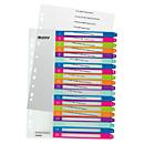 LEITZ® kunststof indexbladen Wow, cijfers 1-20, A4 extra breed, Via PC beletterbaar, losbladig