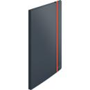 Leitz® Livre visible Cosy, format A4, 20 pochettes transparentes pour 40 feuilles maximum, espace de rangement pour les feuilles volantes, polypropylène, gris