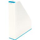 LEITZ magazine file WOW Duo Color, white/blue