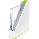 LEITZ magazine file WOW Duo Color, white/green