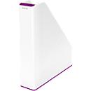 LEITZ magazine file WOW Duo Color, white/violet