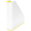 LEITZ magazine file WOW Duo Color, white/yellow