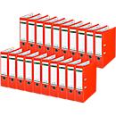 LEITZ® Map 1010, DIN A4, rugbreedte 80 mm, 20 stuks, licht rood