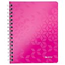 LEITZ Notizbuch WOW 4641, DIN A5, kariert, pink