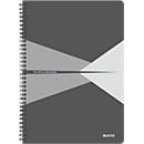 LEITZ® Office Collegeblock 464700 DIN A4, laminierter Einband, kariert, grau