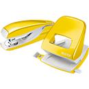 LEITZ® office punch + desktop stapler SET, amarillo