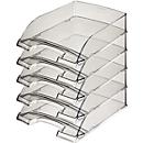 LEITZ® Opbergmand standaard 5226, kunststof, 5 stuks, transparant grijs