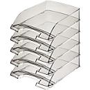 LEITZ® Opbergmand standaard 5226, kunststof, 5 stuks, transparant grijs