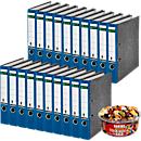 LEITZ® Ordner 1050 + 750 g HARIBO Color-Rado Party-Box, DIN A4, Rückenbreite 52 mm, 20 Stück, blau