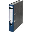 LEITZ® Ordner 1050, DIN A4, Rückenbreite 52 mm, Griffloch, geklebtes Rückenschild, klimaneutral, Hartpappe, 20 Stück, blau
