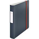 Leitz® ordner 180° Active Cosy, A4, rugbreedte 65 mm, 180° hefboommechanisme, gelijmd rugetiket &amp; elastiek, grijs