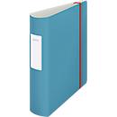 Leitz® ordner 180° Active Cosy, A4, rugbreedte 82 mm, 180° hefboomboogmechanisme, gelijmd rugetiket &amp; elastiek, blauw