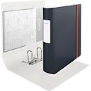 Leitz® ordner 180° Active Cosy, A4, rugbreedte 82 mm, 180° hefboommechanisme, gelijmd rugetiket &amp; elastiek, grijs