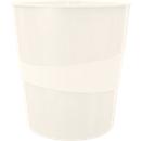 LEITZ® Papierkorb WOW, 15 Liter, perlweiss