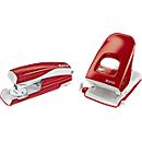 LEITZ® perforator 5138 + nietmachine 5522 SET, rood