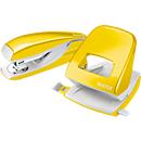 LEITZ® perforatrice de bureau + agrafeuse de bureau SET, jaune