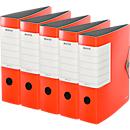 LEITZ® quality binder SOLID, DIN A4, back width 82 mm, 5 pieces, light red