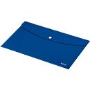Leitz® Recycle map, A4-formaat, drukknoopsluiting, ondoorzichtig, 100% recyclebaar, Blauer Engel, gerecycled kunststof, blauw
