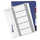 LEITZ Register Style, Zahlenregister, extrabreit, einzeln, Zahlen 1-5