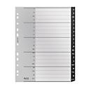 Leitz® Registermappe Recycle, A4, beschreibbar, Universalllochung, Kunststoff, schwarz, Taben A-Z
