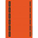 LEITZ® Rückenschilder kurz, PC-beschriftbar, Rückenbreite 50 mm, selbstklebend, 150 St., rot