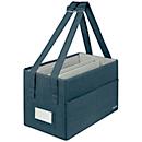 Leitz Sacoche Desk Sharing compacte, pliable, 3 compartiments, pour ordinateurs portables jusqu'à 14", gris velours, 200 x 210 x 355 mm