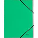 Leitz® Sammelmappe Recycle, A4, 6 Fächer mit Blanko-Taben, Inhaltsverzeichnis, Gummibandverschluss, Karton, grün