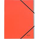 Leitz® Sammelmappe Recycle, A4, 6 Fächer mit Blanko-Taben, Inhaltsverzeichnis, Gummibandverschluss, Karton, rot