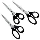 LEITZ® Schere 5424, ergonomischer Griff, für Links-/Rechtshänder geeignet, L 185 mm, rostfreier Stahl/Kunststoff, schwarz