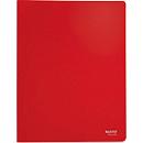 Leitz® Sichtbuch Recycle, A4, 20 dokumentenechte Sichthüllen, bis zu 2 Blatt/Hülle, Rückenschild, Kunststoff, rot