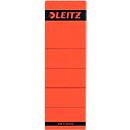 LEITZ® spine label, back width 80 mm, self-adhesive, 10 pieces, red