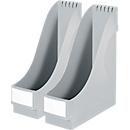 LEITZ® Stehsammler, DIN A4, Polysterol, 2 Stück, grau