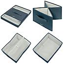 Leitz Stoff-Aufbewahrungsbox mit Deckel, klein, faltbar, 2er-Pack, 190 x 285 x 160 mm, samtgrau