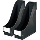LEITZ® tijdschriftenhouder, A4, Polystyreen, 2 stuks, zwart