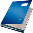 LEITZ Unterschriftenmappe A4, 20 Fächer, Karton/Polypropylen, blau