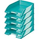 LEITZ® Wow 5226 Document Tray, DIN A4, 5 pcs., ice blue metallised