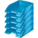 LEITZ® Wow 5226 Document Tray, DIN A4, 5 pcs., metallic blue