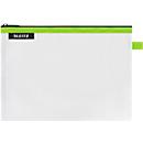 Leitz WOW Traveller sac à fermeture éclair, hydrofuge, matériau transparent, taille M, vert