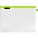 Leitz WOW Traveller Zip-Beutel, wasserabweisend, durchsichtiges Material, Größe L, grün