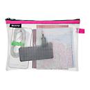 Leitz WOW Traveller Zip-Beutel, wasserabweisend, durchsichtiges Material, Größe M, pink