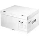 LEITZ&reg; container Infinity met scharnierend deksel, voor archiefdozen, S formaat, karton, wit, 10 stuks