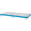 Lekbak AW8 - staal - 240 liter - 8 vaten van 200 liter - L 2650 x B 1300 x H 210 mm - blauw RAL 5012