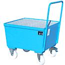 Lekbak type AW-F1, verrijdbaar, blauw RAL5012