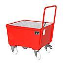 Lekbak type AW-F1, verrijdbaar, rood RAL3000