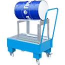 Lekbak, Type AW60-1 SRF, verrijdbaar, blauw RAL5012