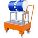 Lekbak, Type AW60-1 SRF, verrijdbaar, oranje RAL2000